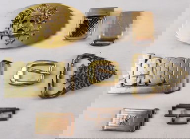 (8) Gold-Tone Belt Buckles