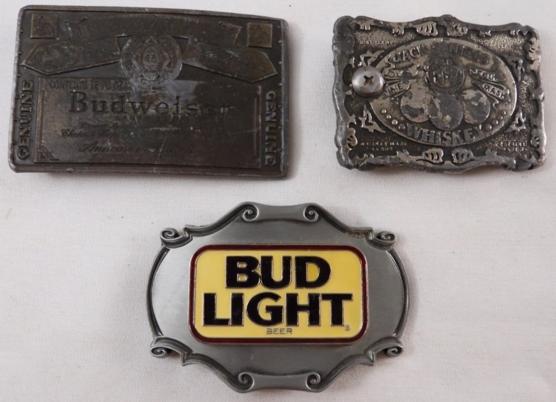 (3) Alcohol Belt Buckles (1 of 2)