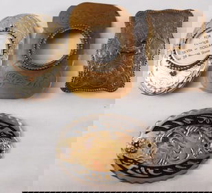 (4) Vintage Belt Buckles
