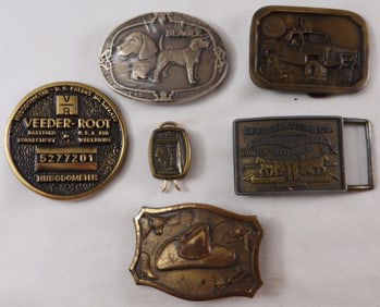 Vintage Brass Buckle Lot