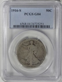 1916-S Walking Liberty Half, PCGS G-04