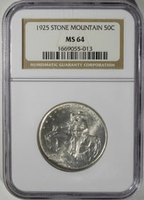 1925 Stone Mountain Commem, NGC MS-64