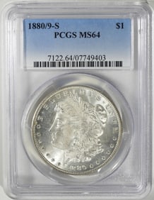 1880/9-S Morgan Dollar, PCGS MS-64