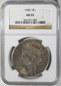 1928 Peace Dollar, NGC AU-55