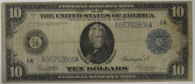 1914 $10 Federal Reserve Note Boston