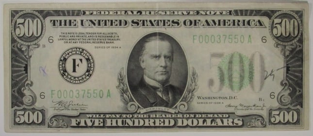 1934A $500 Note