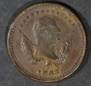 1863 Civil War Token "Peace Forever"