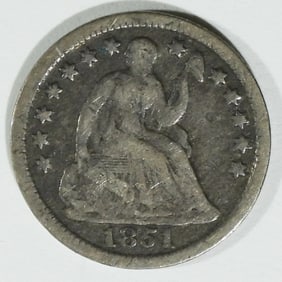 1851 Seated Half Dime
