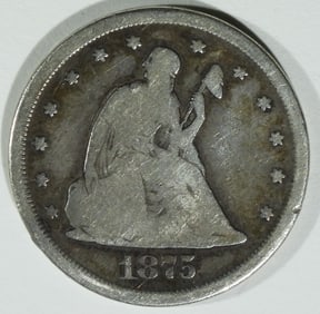 1875-CC Twenty Cent Piece