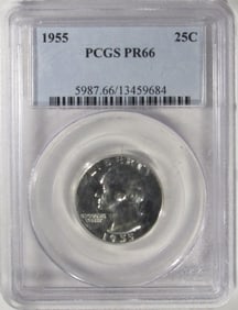 1955 Washington Quarter, PCGS PR-66