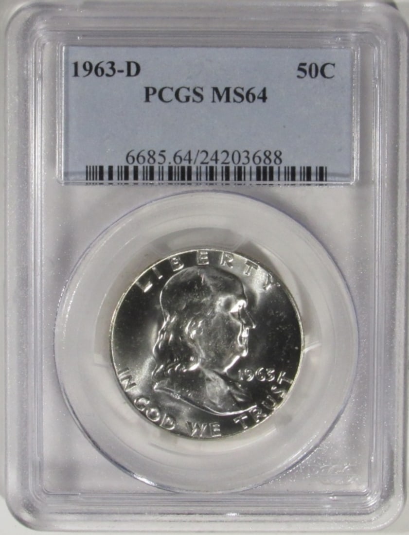 1963-D Franklin Half, PCGS MS-64 (1 of 2)