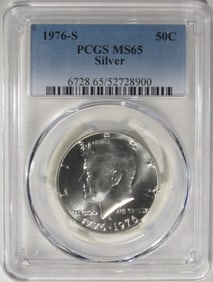 1976-S Silver Kennedy Half, PCGS MS-65