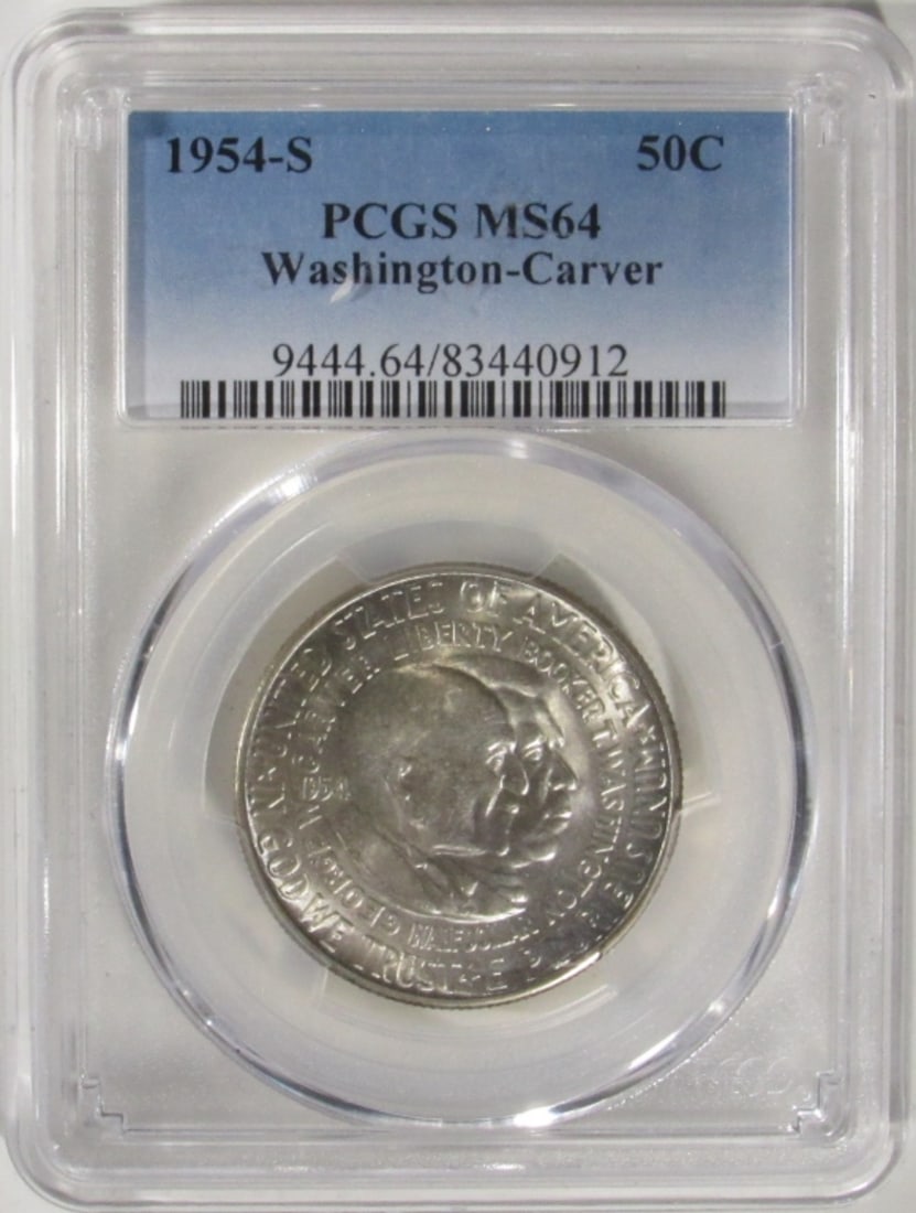 1954-S Wash. Carver Commem Half, PCGS MS-64: Your #1 shop for all things collectible.