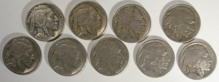 (9) Better Date Buffalo Nickels- See Description