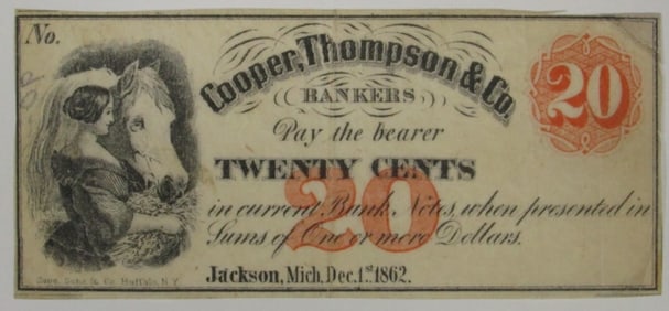 1862 20 Cents Fractional Currency