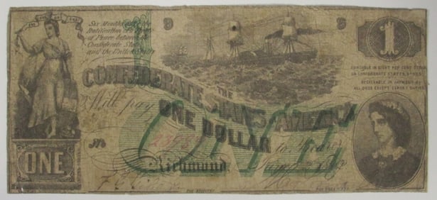 1862 $1 Confederate Note