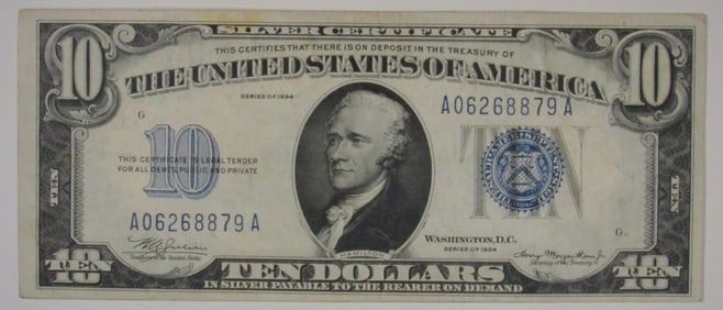 1934 $10 Silver Certificate