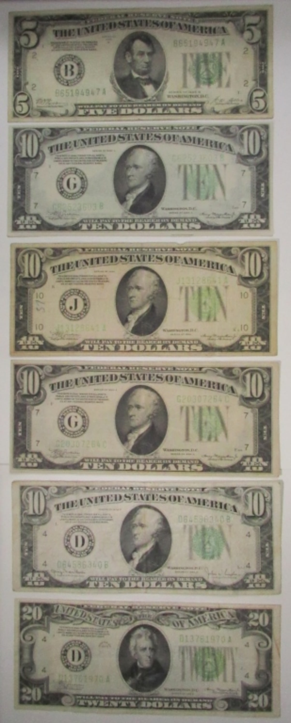 $65 Face Value Mixed Old U.S. Currency (1 of 2)
