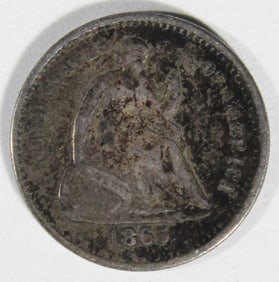 1865-S Half Dime
