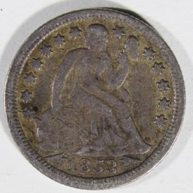 1853-O Arrows Seated Dime