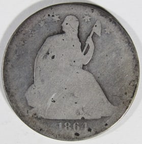 1864-S Seated Half Dollar