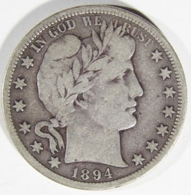 1894-S Barber Half Dollar