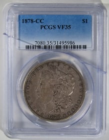 1878-CC Morgan Dollar, PCGS VF-35