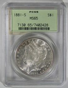 1881-S Morgan Dollar, PCGS MS-65