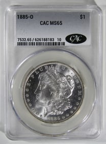 1885-O Morgan Dollar, CAC MS-65