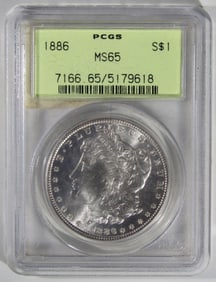 1886 Morgan Dollar, PCGS MS-65