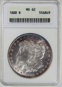 1888 Morgan Dollar, ANACS MS-62