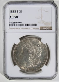 1888-S Morgan Dollar, NGC AU-58