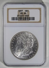 1897 Morgan Dollar, NGC MS-64