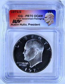 1971-S Ike Dollar, ICG PR-70 DCAM