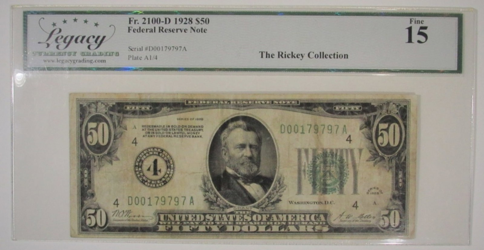 1928 $50 FRN, LGC Fine: Your #1 shop for all things collectible.