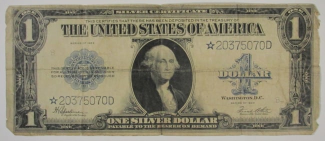 1923 $1 Silver Certificate Star Note