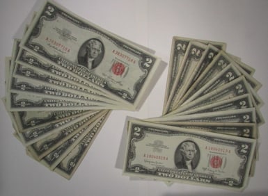 (20) $2 Red Seal Notes- Circ