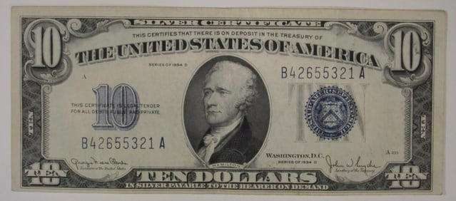 1934D $10 Silver Certificate