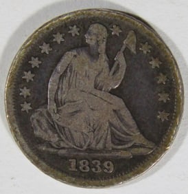 1839 Seated Half Dime