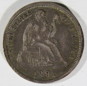 1891-O Seated Dime