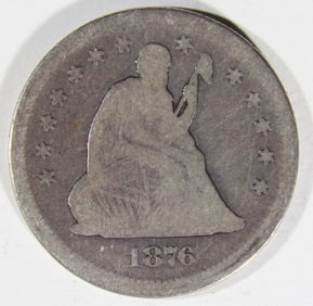 1876-S Seated Quarter