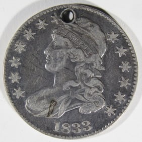 1833 Bust Half Dollar, Holed