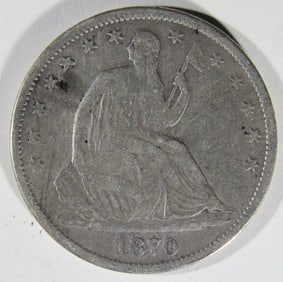 1870 Seated Half Dollar