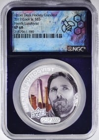 2017 Cook Is. 1oz Silver, NGC SP-69 Hockey