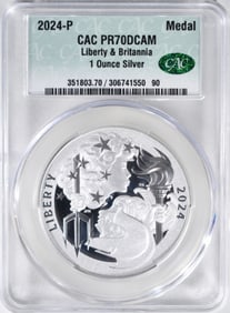 2024-P Liberty & Britannia, CAC PR-70 DCAM