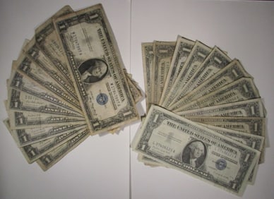 (20) Circ $1 Silver Certs