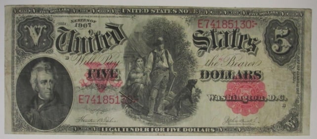 1907 $5 Legal Tender
