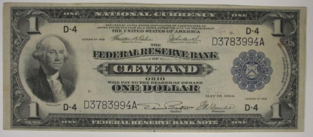 1918 $1 National Currency Note