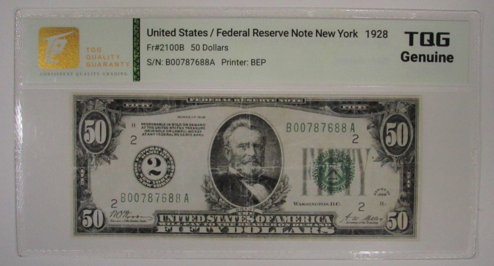 1928 $50 FRN Fr#2100B: Bid live now!