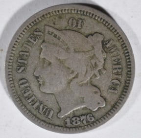 1876 3 Cent Nickel
